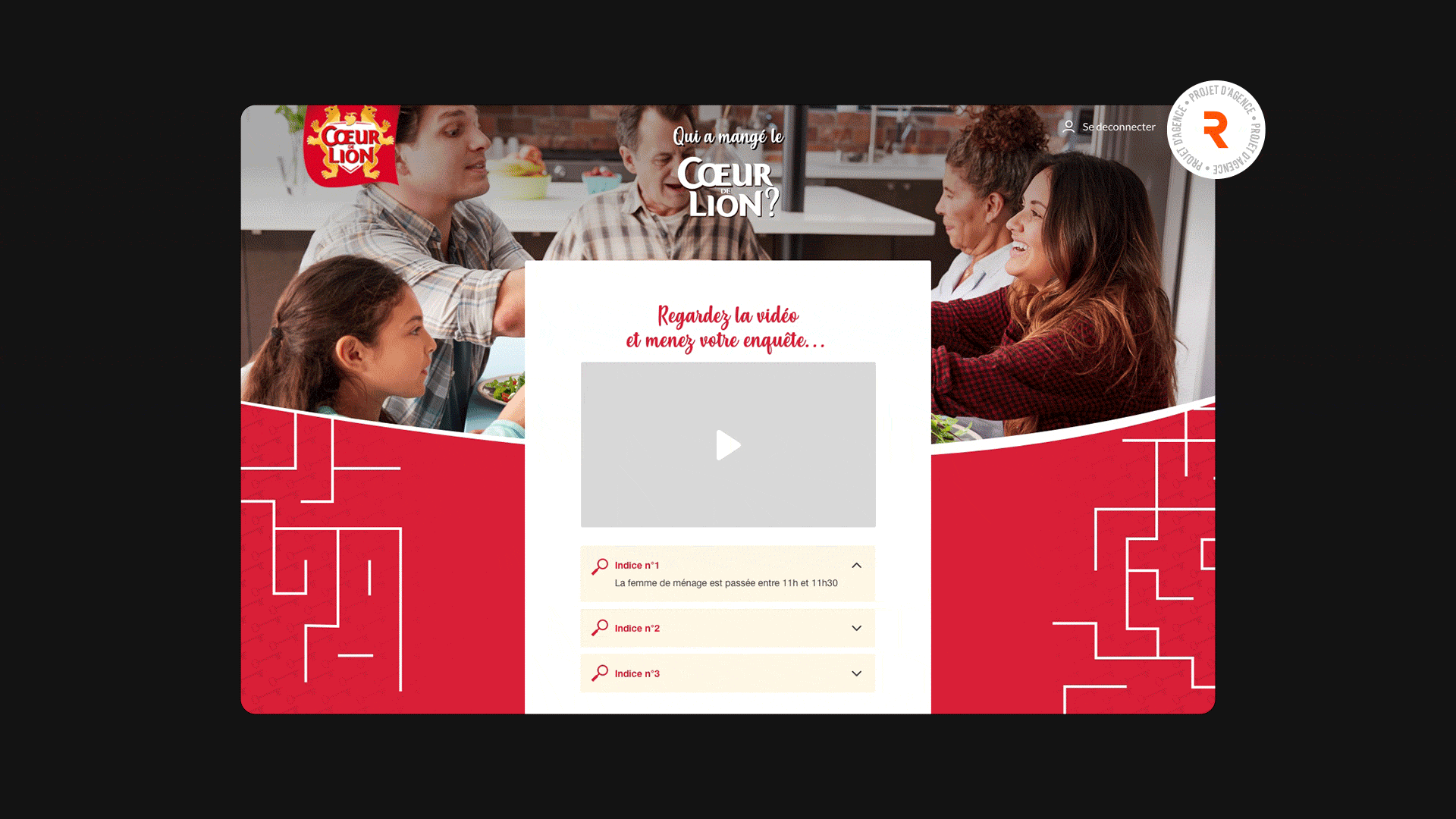 Page énigme du jeu concours Cœur de Lion®